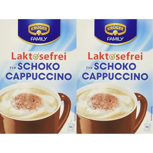 KRÜGER Cappuccino Schoko Laktosefrei (1 x 10 x 15g) (Packung mit 2) von KRÜGER