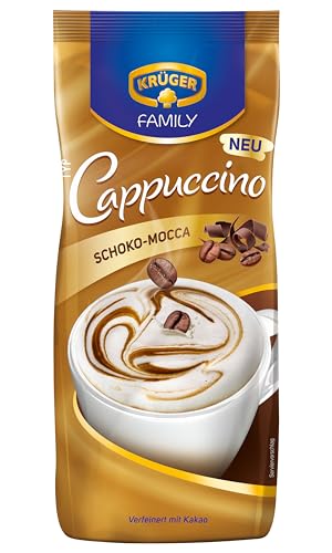 KRÜGER Family Cappuccino Schoko Mocca, aromatisiertes Getränkepulver mit löslichem Bohnenkaffee, koffeinhaltig, 500 g Beutel KRÜGER Family Cappuccino Schoko Mocca, aromatisiertes Getränkepulver mit löslichem Bohnenkaffee, koffeinhaltig, 500 g Beutel von Krüger