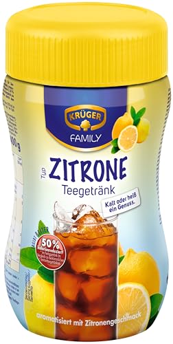 Krüger Teegetränk Zitrone, 8 Liter Ergiebigkeitung (1 x 400 g Dose) von Krüger