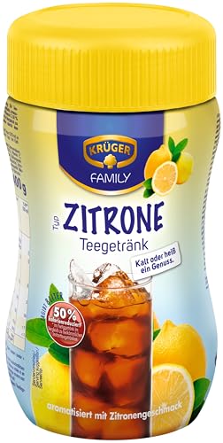 Krüger Teegetränk Zitrone, 8 Liter Ergiebigkeit (1 x 400 g Dose) von Krüger