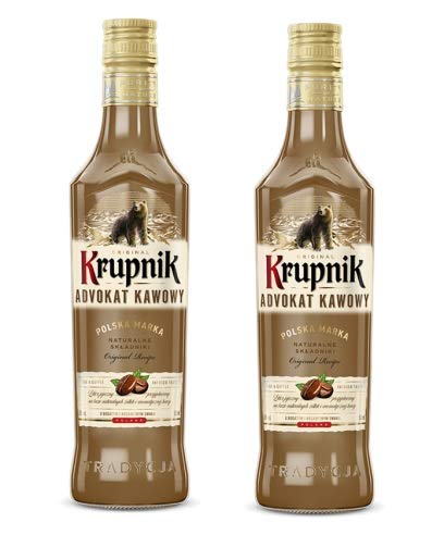 2 Flaschen Krupnik Advocat Kawowy a 500 ml 16% vol. Eierlikör mit Kaffee von Krupnik