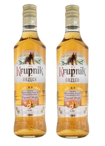 2 Flaschen Krupnik Haselnuss a 500 ml 28% vol. Haselnusslikör von Krupnik