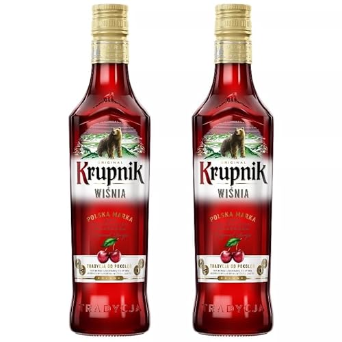 2 Flaschen Krupnik Kirsche a 500 ml 32% vol. Kirschlikör von Krupnik
