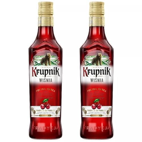 2 Flaschen Krupnik Kirsche a 500 ml 32% vol. Kirschlikör von Krupnik