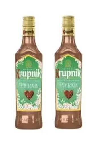 2 Flaschen Krupnik Piernik Lebkuchenlikör Milchlikör mit Lebkuchengeschmack a 500 ml 16% vol. + Space Riegel 45g von Onlineshop Bormann von Krupnik