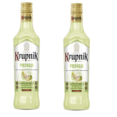 2 Flaschen Krupnik Pistazie Pistazienlikör likier pistacja a 500 ml 16% vol. + Space Riegel a 45g von Onlineshop Bormann von Krupnik