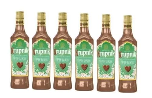 6 Flaschen Krupnik Piernik Lebkuchenlikör Milchlikör mit Lebkuchengeschmack a 500 ml 16% vol. + Space Riegel 45g von Onlineshop Bormann von Krupnik