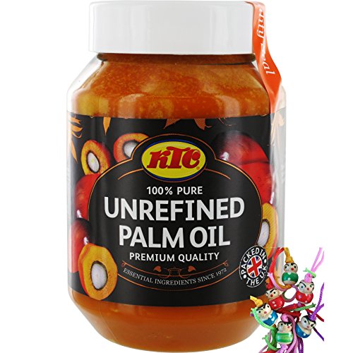 [ 12x 500ml ] KTC Palmöl 100% unraffiniertes Palm Öl / Palm Oil + ein kleiner Glücksanhänger gratis von Ktc