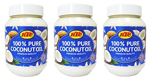 KTC 100% Pure Coconut Multipurpose Oil 500ml Jar x 3 Qty - Used for Hair, Cooking, Skin Moisturiser by Ktc von KTC