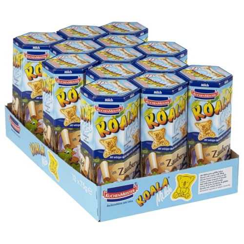 KuchenMeister Koala Kekse | Milch Creme Füllung 75 g | 13er Vorratspack | Knusprige Kekse | gefüllt mit zarter Milch Creme | ultimativen Nasch-Spaß | (13 x 75 g) von Kuchen Meister