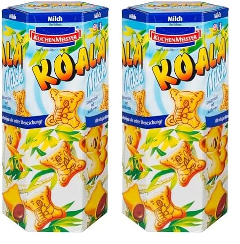 KuchenMeister Koala Kekse mit Milch Creme Füllung 75 g - Knusprige Kekse gefüllt mit zarter Milch Creme für ultimativen Nasch-Spaß (1 x 75 g) (Packung mit 2) von Kuchen Meister