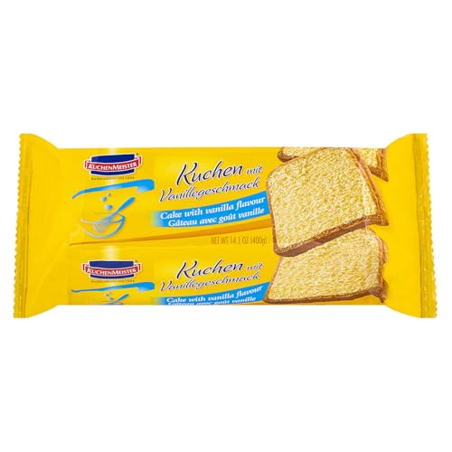 KuchenMeister Kuchen mit Vanille Geschmack 400g | Der Klassiker | saftig lockerer Vanillekuchen | perfekter Genussmoment | (1 x 400g) von Kuchen Meister