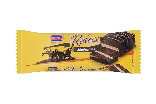 KuchenMeister Relax Kakao Kuchen Riegel 32g | Schokoladiger Bisquitteig | Zarte Kakaocremefüllung | Knackige Zartbitterschokolade | Perfekter Snack Zwischendurch | 1 x 32g Riegel KuchenMeister Relax Kakao Kuchen Riegel 32g | Schokoladiger Bisquitteig | Zarte Kakaocremefüllung | Knackige Zartbitterschokolade | Perfekter Snack Zwischendurch | 1 x 32g Riegel von Kuchen Meister