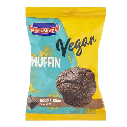 KuchenMeister Schokoladen Muffin 75 g im 28er Pack | Double Choc | vegan | Schoko Muffins einzeln verpackt | perfekter Snack für unterwegs | (28 x 75 g) von Kuchen Meister