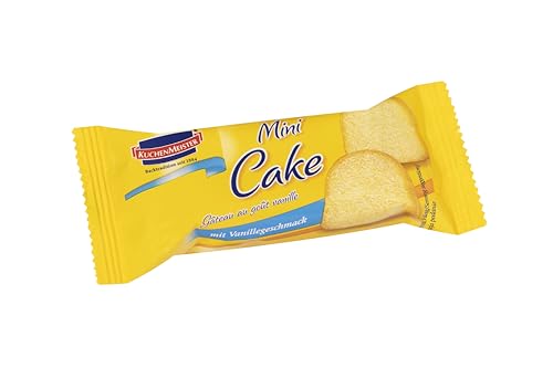 KuchenMeister mini Kuchen Snack Vanille 30 g im 27er Pack - Saftiger Vanillekuchen im Snackformat, einzeln verpackt für leckeren Kuchengenuss zwischendurch (27 x 30 g) von Kuchen Meister