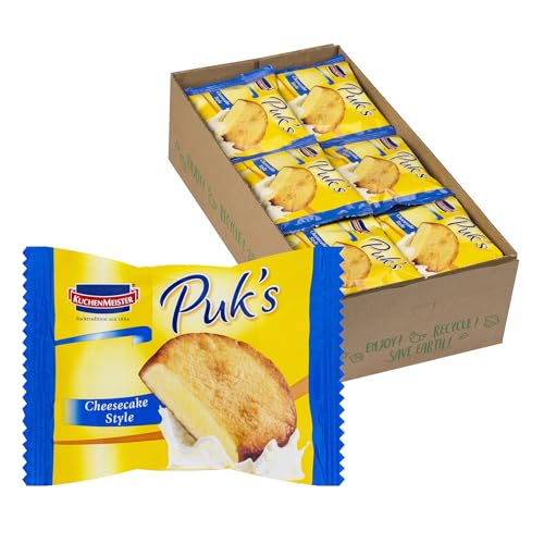 Kuchenmeister Puks Cheesecake Style Snackkuchen, 24er Pack (24 x 75g) von Kuchen Meister