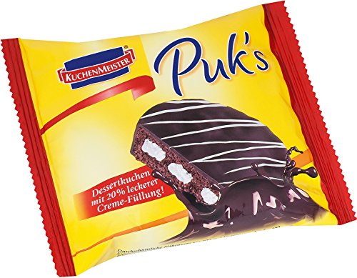 Kuchenmeister Puks Dessertkuchen Gefüllt 18 x 62 g, 1er Pack (1 x 0.062 kg) von Kuchenmeister