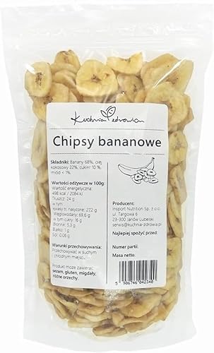 Kuchnia Zdrowia - Bananenchips - Leckerer Snack - Ohne Konservierungsstoffe - Hohe Qualität - Auslaufsichere Verpackung mit Reißverschluss - Doypack: (100g) von Kuchnia Zdrowia