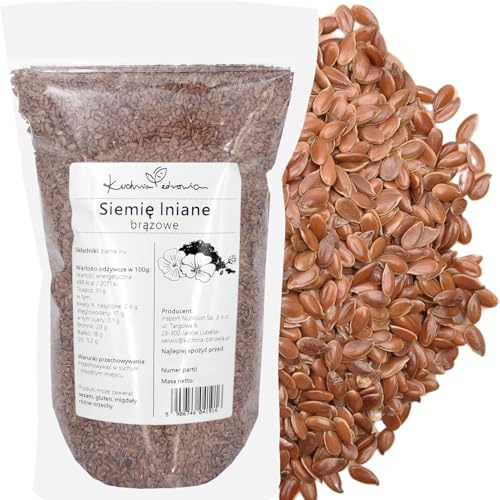 Kuchnia Zdrowia - Brauner Leinsamen - Hohe Qualität - Geschält - Auslaufsichere Verpackung mit Reißverschluss - Doypack: (1000g) Kuchnia Zdrowia - Brauner Leinsamen - Hohe Qualität - Geschält - Auslaufsichere Verpackung mit Reißverschluss - Doypack: (1000g) von Kuchnia Zdrowia