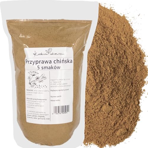 Kuchnia Zdrowia - Chinesisches 5 gewürze pulver - Aromatisiertes orientalisches Gewürz - Ohne Zusatzstoffe - Auslaufsichere Verpackung mit Reißverschluss - Doypack: (500, Gramm) von Kuchnia Zdrowia