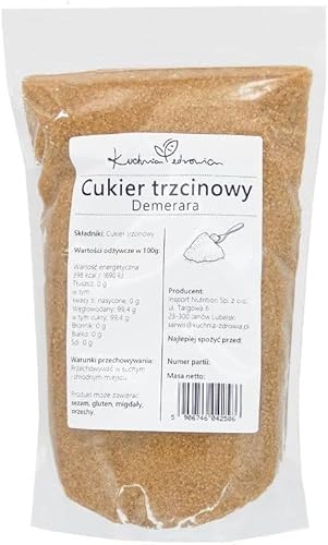 Kuchnia Zdrowia - Demerara-Rohrzucker - Unraffiniert - Natürlich - Auslaufsichere Verpackung mit Reißverschluss - 1kg Doypack von Kuchnia Zdrowia