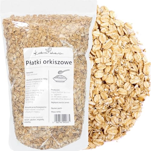 Kuchnia Zdrowia - Dinkelflocken - Frühstück - Hohe Qualität - Auslaufsichere Verpackung mit Reißverschluss - 1kg Doypack Kuchnia Zdrowia - Dinkelflocken - Frühstück - Hohe Qualität - Auslaufsichere Verpackung mit Reißverschluss - 1kg Doypack von Kuchnia Zdrowia