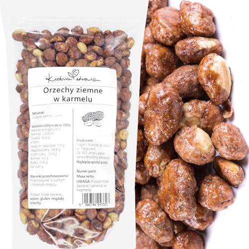 Kuchnia Zdrowia - Erdnüsse in Karamell - Ohne Konservierungsstoffe - Hohe Qualität - Auslaufsichere Verpackung mit Reißverschluss - Doypack: (1000g) Kuchnia Zdrowia - Erdnüsse in Karamell - Ohne Konservierungsstoffe - Hohe Qualität - Auslaufsichere Verpackung mit Reißverschluss - Doypack: (1000g) von Kuchnia Zdrowia
