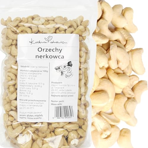 Kuchnia Zdrowia - Ganze Cashewnüsse - Ohne Salz - Leckerer Snack - Natürlich - Auslaufsichere Verpackung mit Reißverschluss - Doypack: (500g) Kuchnia Zdrowia - Ganze Cashewnüsse - Ohne Salz - Leckerer Snack - Natürlich - Auslaufsichere Verpackung mit Reißverschluss - Doypack: (500g) von Kuchnia Zdrowia