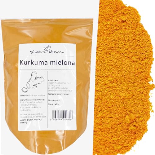 Kuchnia Zdrowia - Gemahlene Kurkuma - Aromatische Würze - Hohe Qualität - Auslaufsichere Verpackung mit Reißverschluss - Doypack: (1, Kilogramm) von Kuchnia Zdrowia