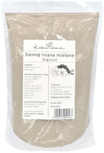 Kuchnia Zdrowia - Gemahlener brauner Leinsamen - Natürlich - Keine Zusatzstoffe - Auslaufsichere Verpackung mit Reißverschluss - 1kg Doypack Kuchnia Zdrowia - Gemahlener brauner Leinsamen - Natürlich - Keine Zusatzstoffe - Auslaufsichere Verpackung mit Reißverschluss - 1kg Doypack von Kuchnia Zdrowia