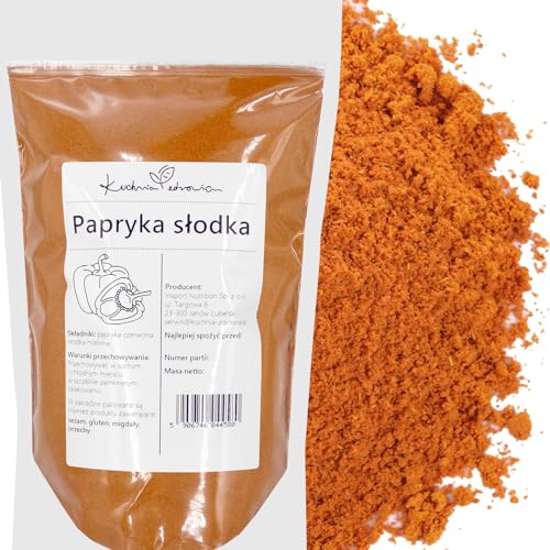 Kuchnia Zdrowia - Gemahlener roter süßer Paprika - Aromatisch - Ohne Konservierungsstoffe - Auslaufsichere Verpackung mit Reißverschluss - Doypack: (1, Kilogramm) von Kuchnia Zdrowia