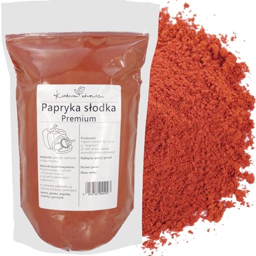 Kuchnia Zdrowia - Gemahlener roter süßer Paprika Premium - Aromatisches Gewürz - Fleischbeilage - Auslaufsichere Verpackung mit Reißverschluss - Doypack 200g von Kuchnia Zdrowia