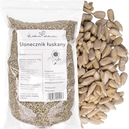 Kuchnia Zdrowia - Geschälte Sonnenblumenkerne - Hohe Qualität - Toller Snack - Auslaufsichere Verpackung mit Reißverschluss - Doypack: (1000g) von Kuchnia Zdrowia