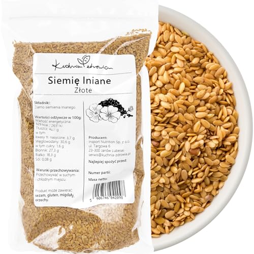 Kuchnia Zdrowia - Geschälte goldene Leinsamen - Goldener Flachs - Hohe Qualität - Natürlich - Auslaufsichere Verpackung mit Reißverschluss - Doypack: (1000g) Kuchnia Zdrowia - Geschälte goldene Leinsamen - Goldener Flachs - Hohe Qualität - Natürlich - Auslaufsichere Verpackung mit Reißverschluss - Doypack: (1000g) von Kuchnia Zdrowia