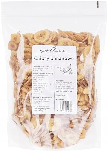 Kuchnia Zdrowia - Bananenchips - Leckerer Snack - Ohne Konservierungsstoffe - Hohe Qualität - Auslaufsichere Verpackung mit Reißverschluss - Doypack: (1000g) von Kuchnia Zdrowia