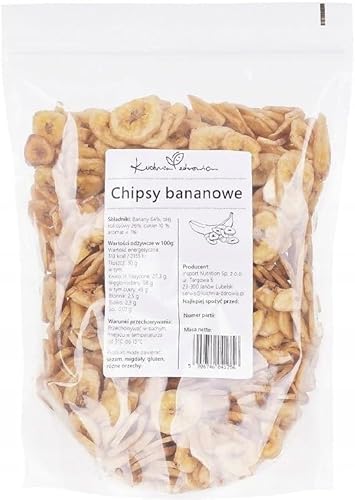 Kuchnia Zdrowia - Bananenchips - Leckerer Snack - Ohne Konservierungsstoffe - Hohe Qualität - Auslaufsichere Verpackung mit Reißverschluss - Doypack: (1000g) von Kuchnia Zdrowia