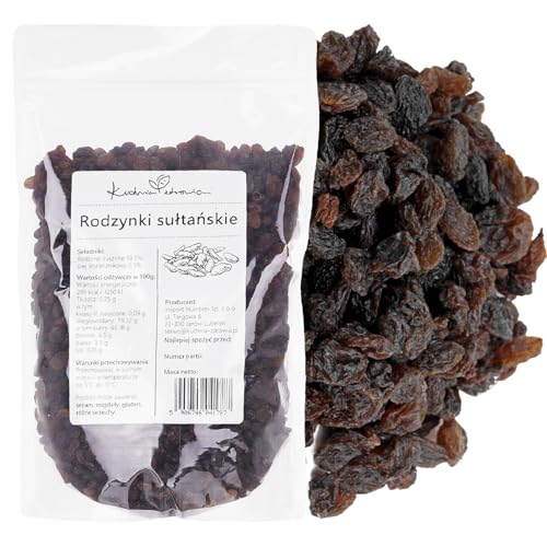 Kuchnia Zdrowia - Getrocknete Sultaninen Sultanas - Vollwertiges Obst - Leckerer Snack - Ohne Zusatzstoffe - Auslaufsichere Verpackung mit Reißverschluss - Doypack: (1000g) von Kuchnia Zdrowia