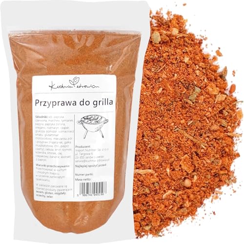 Grillgewürz - Barbecue-Mischung - Aromatisches Gewürz - Marinade zum Grillen - Kuchnia Zdrowia - Auslaufsichere Verpackung mit Reißverschluss - Doypack: (500, Gramm) von Kuchnia Zdrowia