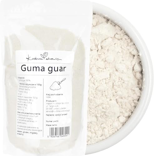 Kuchnia Zdrowia - Guarkernmehl - 5000CPS höchste Bindekraft - Verdickungsmittel auf pflanzlicher Basis - Auslaufsichere Verpackung mit Reißverschluss - Guar Gum Pulver: (1000 Grammes) von Kuchnia Zdrowia