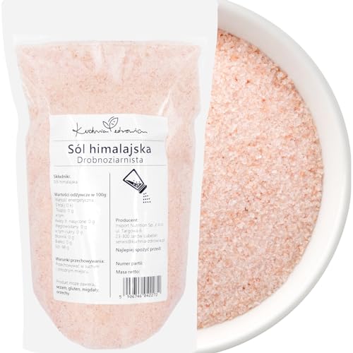 Kuchnia Zdrowia - Himalaya-Salz feinkörnig - Natürlich - Ohne Zusatzstoffe - Auslaufsichere Verpackung mit Reißverschluss - 1kg Doypack von Kuchnia Zdrowia