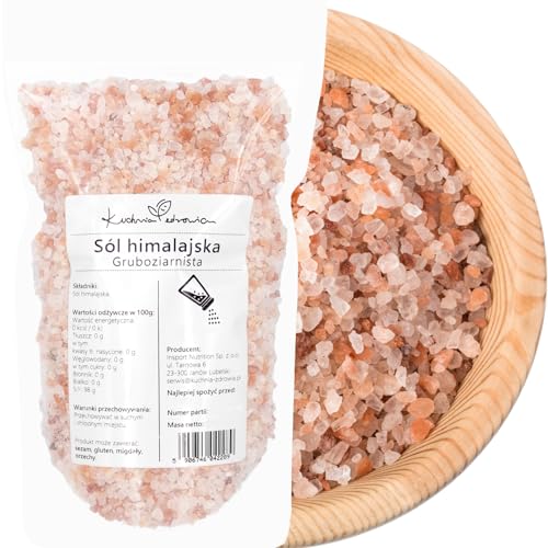 Kuchnia Zdrowia - Himalayasalz grobkörnig - Salt Range Pakistan - Natürlich - Ohne Zusatzstoffe - Auslaufsichere Verpackung mit Reißverschluss - 1kg Doypack von Kuchnia Zdrowia