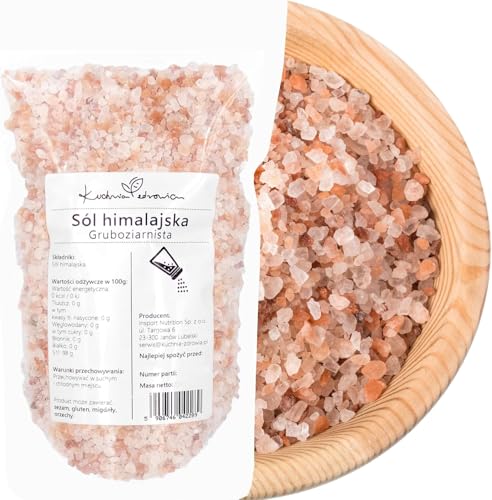 Kuchnia Zdrowia - Himalayasalz grobkörnig - Salt Range Pakistan - Natürlich - Ohne Zusatzstoffe - Auslaufsichere Verpackung mit Reißverschluss - 1kg Doypack von Kuchnia Zdrowia