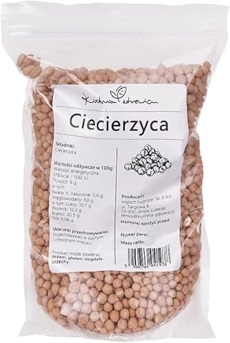 Kuchnia Zdrowia - Kichererbsen - Kichererbsen Körner - Natürlich - Ohne Zusatzstoffe - Vegan - Auslaufsichere Verpackung mit Reißverschluss - 1kg Doypack Kuchnia Zdrowia - Kichererbsen - Kichererbsen Körner - Natürlich - Ohne Zusatzstoffe - Vegan - Auslaufsichere Verpackung mit Reißverschluss - 1kg Doypack von Kuchnia Zdrowia
