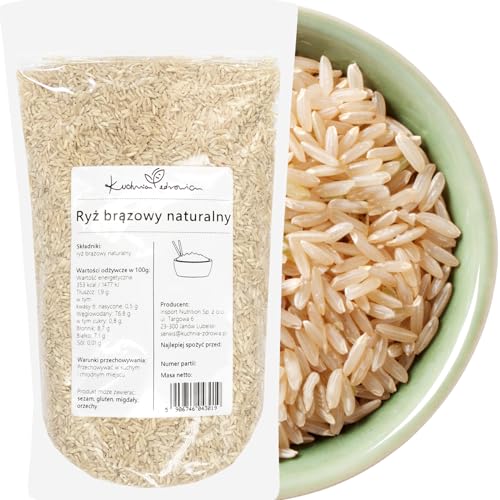 Kuchnia Zdrowia - Natürlicher brauner Reis - Hohe Qualität - Ohne Zusatzstoffe - Auslaufsichere Verpackung mit Reißverschluss - 1kg Doypack von Kuchnia Zdrowia