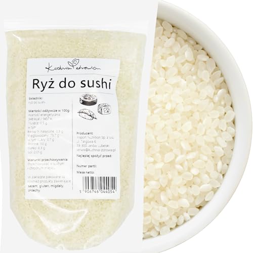 Kuchnia Zdrowia - Sushi-Reis - Weiß - Klebrig - Natürlich - ohne Zusatzstoffe - Auslaufsichere Verpackung mit Reißverschluss - 1kg Doypack von Kuchnia Zdrowia