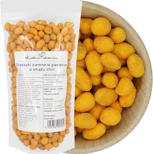 Kuchnia Zdrowia - Umhüllte Erdnüsse mit Chili-Geschmack - Knuspriger Snack - Hohe Qualität - Ausgeprägter Geschmack - Auslaufsichere Verpackung mit Reißverschluss - Doypack: 500g Kuchnia Zdrowia - Umhüllte Erdnüsse mit Chili-Geschmack - Knuspriger Snack - Hohe Qualität - Ausgeprägter Geschmack - Auslaufsichere Verpackung mit Reißverschluss - Doypack: 500g von Kuchnia Zdrowia