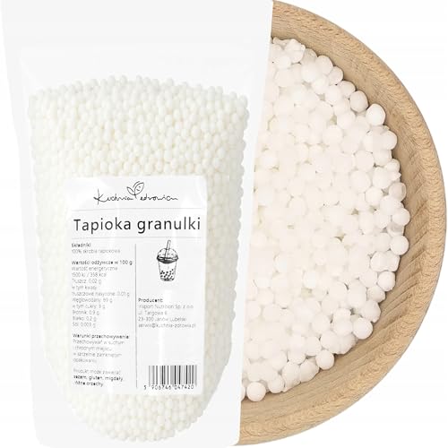 TAPIOKA Perlen – Kugeln für Bubble Tea – Tapiokastärke – Zum Kochen & Backen – KUCHNIA ZDROWIA (1kg) von Kuchnia Zdrowia