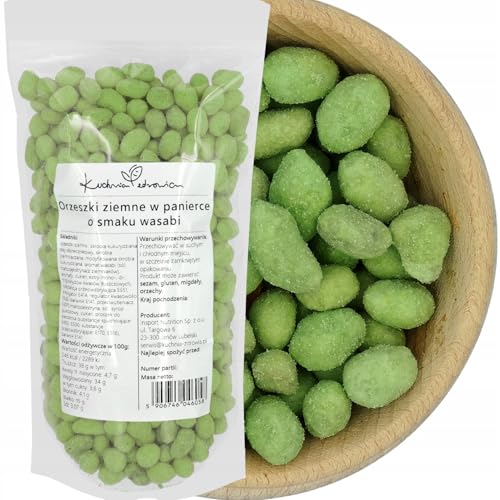 Wasabi Erdnüsse in Panade – Crispy Snack – Pikante und Knusprige Erdnüsse | KUCHNIA ZDROWIA (250g) von Kuchnia Zdrowia