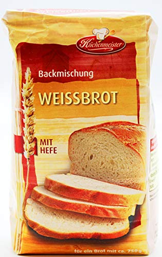 Küchenmeister Weissbrot Backmischung mit Hefe, 6er Pack (6 x 500g) von Küchenmeister