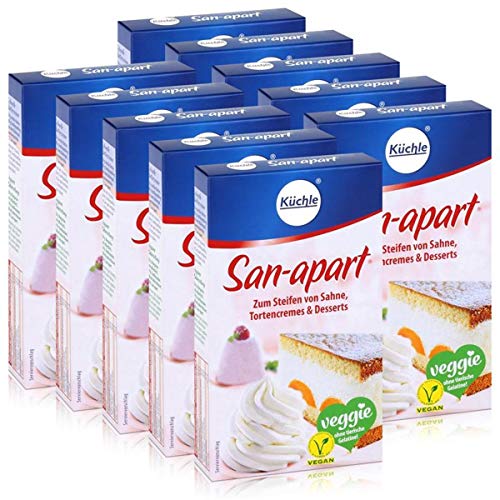 Küchle San-apart 125g - Zum Steifen von Sahne,Tortencremes & Desserts (10er Pack) von Küchle W.u.H. GmbH & Co. KG